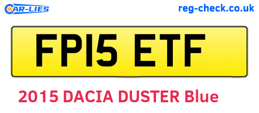 FP15ETF are the vehicle registration plates.