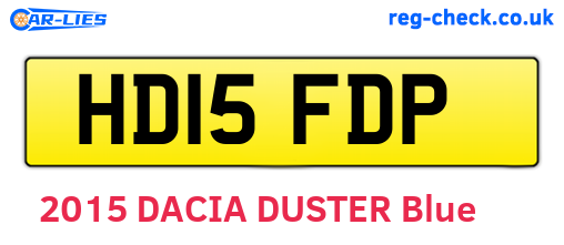 HD15FDP are the vehicle registration plates.