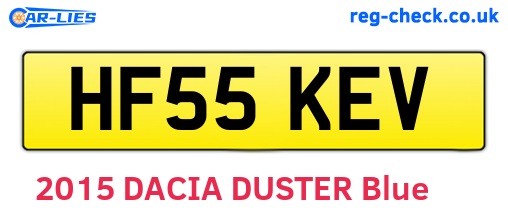 HF55KEV are the vehicle registration plates.