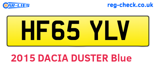 HF65YLV are the vehicle registration plates.
