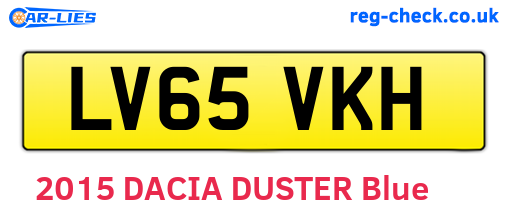 LV65VKH are the vehicle registration plates.