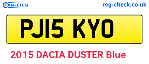 PJ15KYO are the vehicle registration plates.