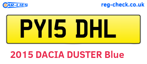 PY15DHL are the vehicle registration plates.