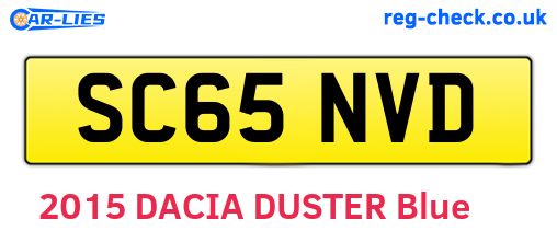 SC65NVD are the vehicle registration plates.