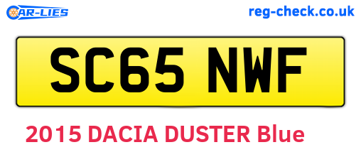 SC65NWF are the vehicle registration plates.