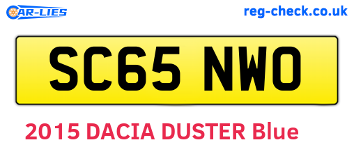 SC65NWO are the vehicle registration plates.