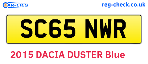 SC65NWR are the vehicle registration plates.