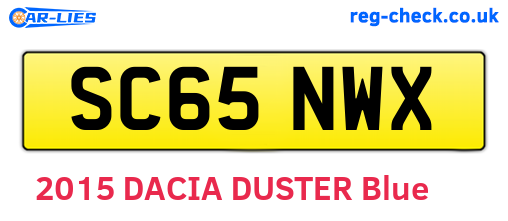 SC65NWX are the vehicle registration plates.