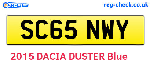 SC65NWY are the vehicle registration plates.