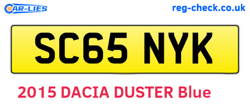 SC65NYK are the vehicle registration plates.