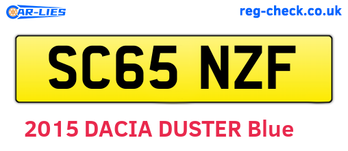 SC65NZF are the vehicle registration plates.