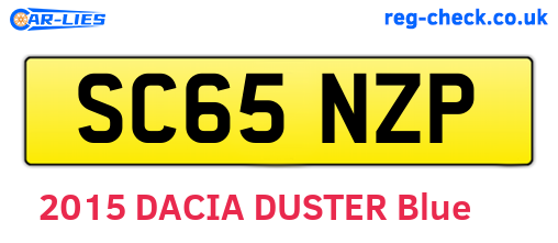SC65NZP are the vehicle registration plates.