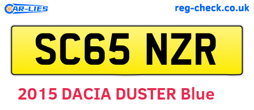 SC65NZR are the vehicle registration plates.