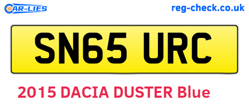 SN65URC are the vehicle registration plates.