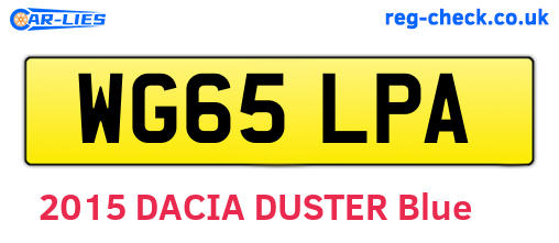 WG65LPA are the vehicle registration plates.