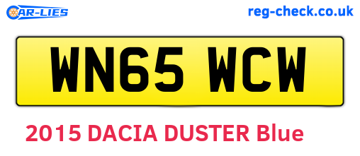 WN65WCW are the vehicle registration plates.