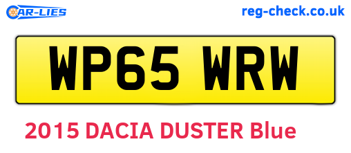 WP65WRW are the vehicle registration plates.
