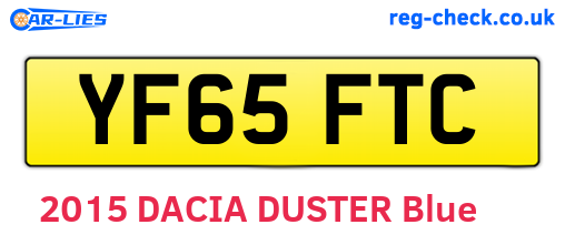 YF65FTC are the vehicle registration plates.