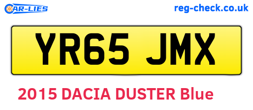 YR65JMX are the vehicle registration plates.