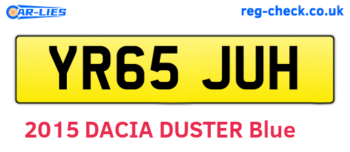 YR65JUH are the vehicle registration plates.