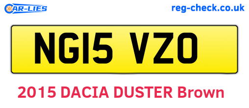 NG15VZO are the vehicle registration plates.