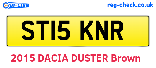 ST15KNR are the vehicle registration plates.
