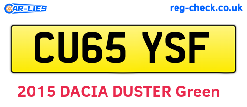 CU65YSF are the vehicle registration plates.