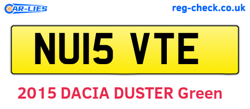 NU15VTE are the vehicle registration plates.