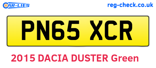 PN65XCR are the vehicle registration plates.