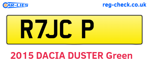 R7JCP are the vehicle registration plates.