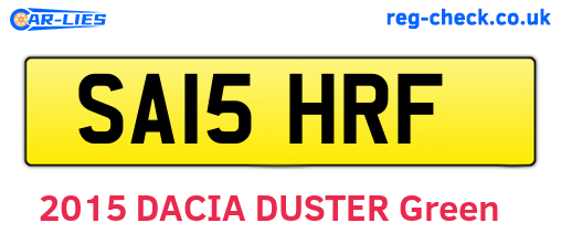 SA15HRF are the vehicle registration plates.