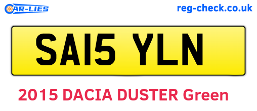 SA15YLN are the vehicle registration plates.