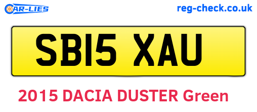 SB15XAU are the vehicle registration plates.