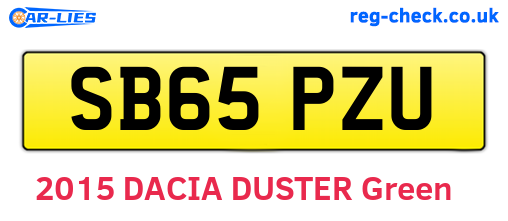 SB65PZU are the vehicle registration plates.