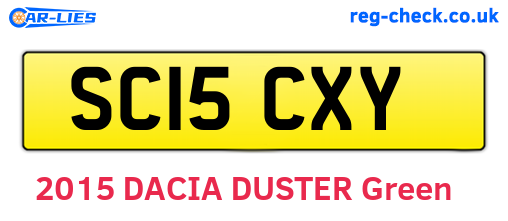 SC15CXY are the vehicle registration plates.