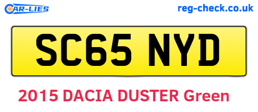 SC65NYD are the vehicle registration plates.