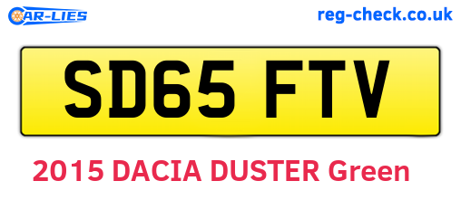 SD65FTV are the vehicle registration plates.