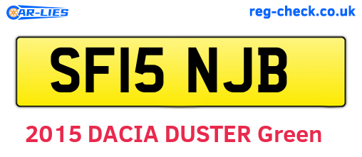 SF15NJB are the vehicle registration plates.