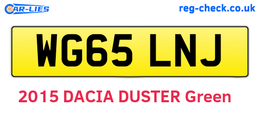 WG65LNJ are the vehicle registration plates.