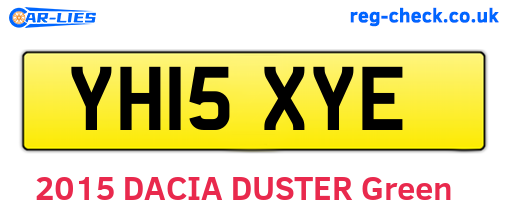 YH15XYE are the vehicle registration plates.