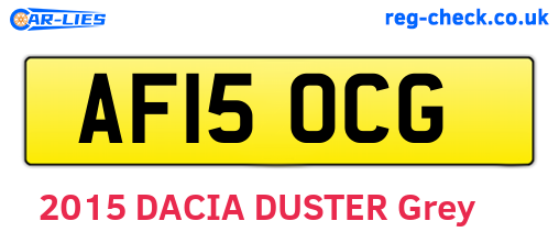 AF15OCG are the vehicle registration plates.
