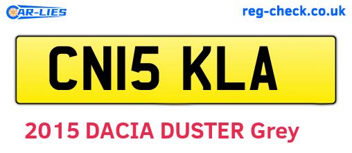 CN15KLA are the vehicle registration plates.