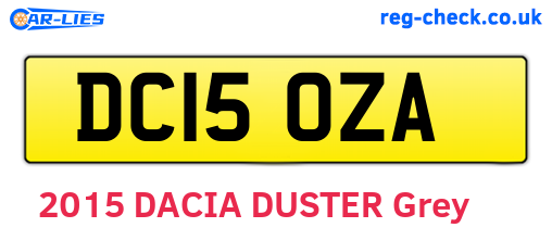 DC15OZA are the vehicle registration plates.