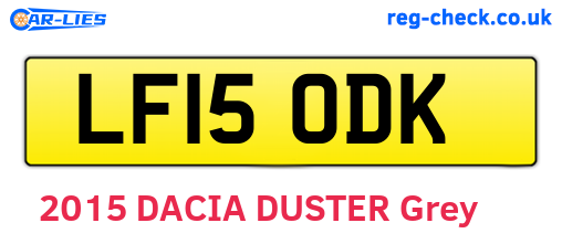 LF15ODK are the vehicle registration plates.