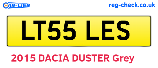 LT55LES are the vehicle registration plates.