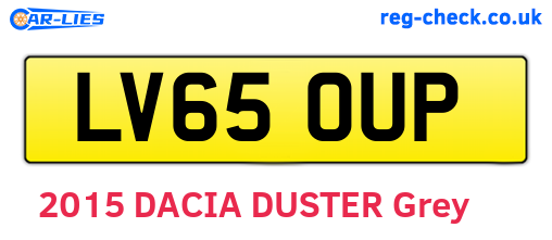 LV65OUP are the vehicle registration plates.