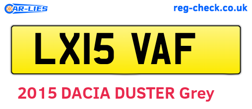 LX15VAF are the vehicle registration plates.