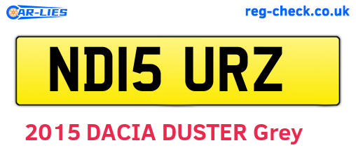 ND15URZ are the vehicle registration plates.