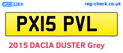 PX15PVL are the vehicle registration plates.
