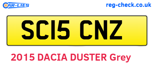 SC15CNZ are the vehicle registration plates.
